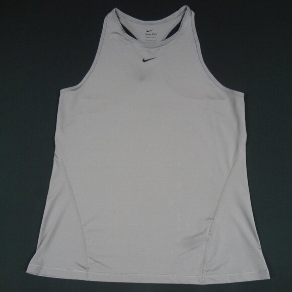 NIKE PRO DRI-FIT GRAY LARGE ATHLETIC WOMENS TANK TOP T-SHIRT L188 - Picture 1 of 3